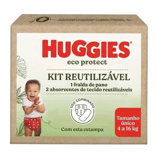 Kit Fralda Reutilizável Huggies Eco Protect - Vermelho